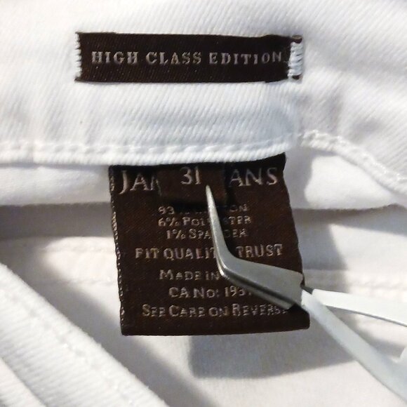 James Jeans High Class Cigarette Jeans Frost White Slim Fit‎ Womens Size 31 - Picture 8 of 11